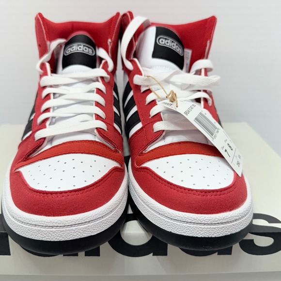 Adidas Break Start Mid Basketball Shoes Red Black White Men\'s Size 7 / Women\'s 8 main image 5